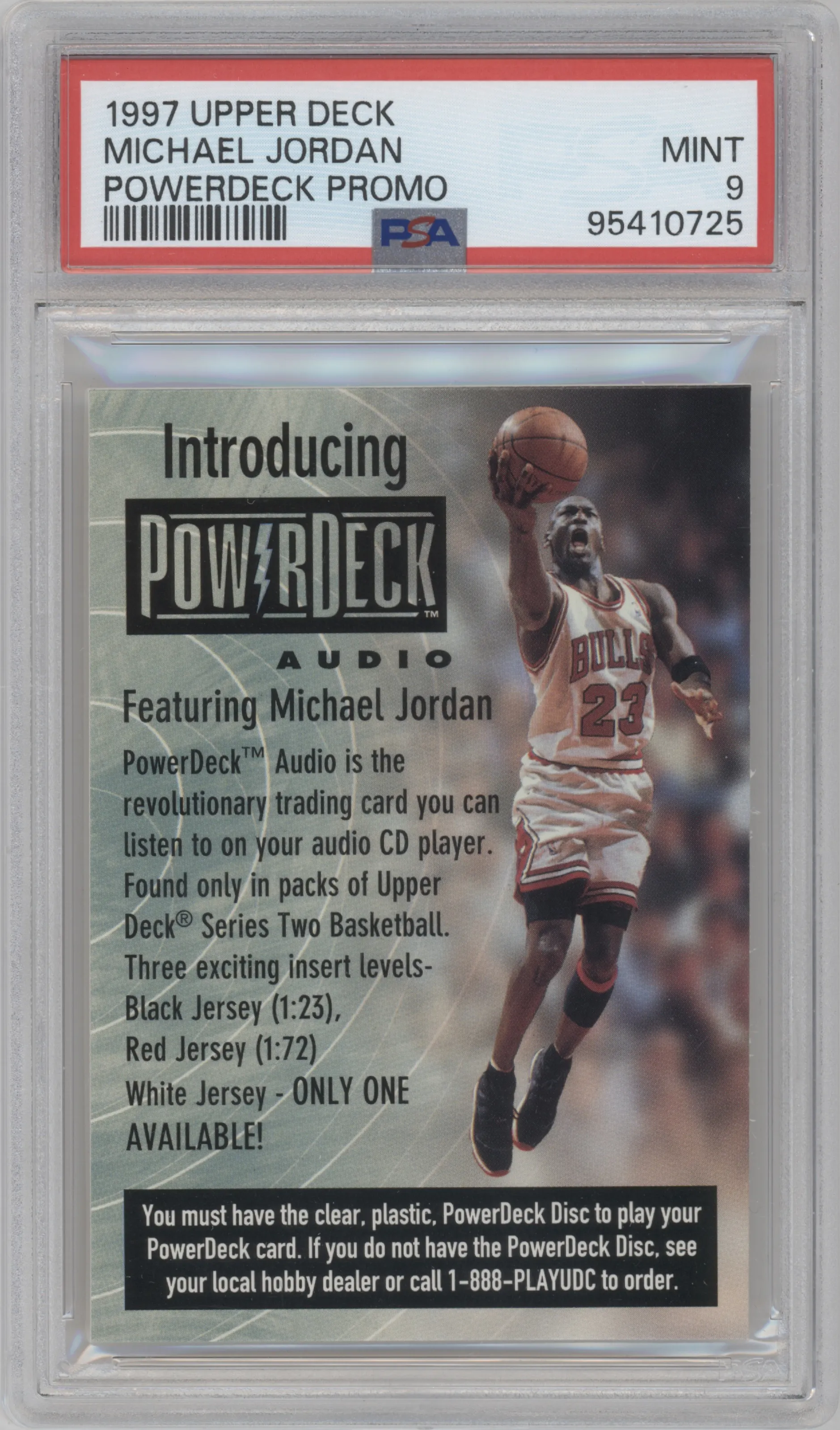 1997 Upper Deck PowerDeck Audio Preview Michael Jordan PSA 9