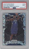 Zion Williamson from the 2019-20 Panini Prizm set featuring a Fast Break  parallel graded by PSA and given an overall grade of 9.
