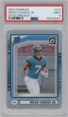 Brian Thomas Jr. from the 2024 Donruss set graded by PSA and given an overall grade of 9.