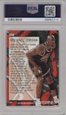 Michael Jordan from the 1996-97 Fleer Metal  set graded by PSA and given an overall grade of 9.