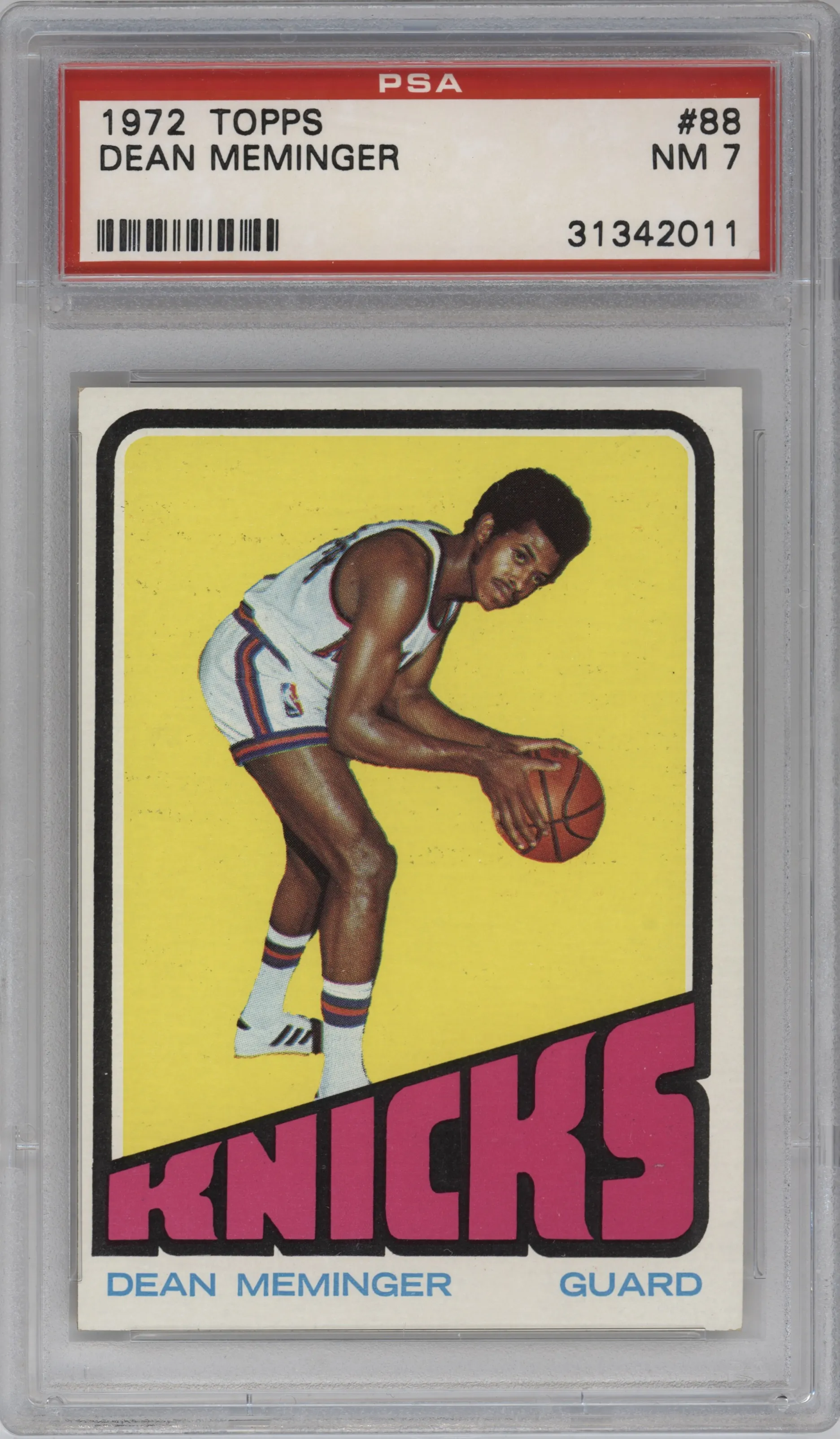 1972 Topps Basketball Dean Meminger PSA 7