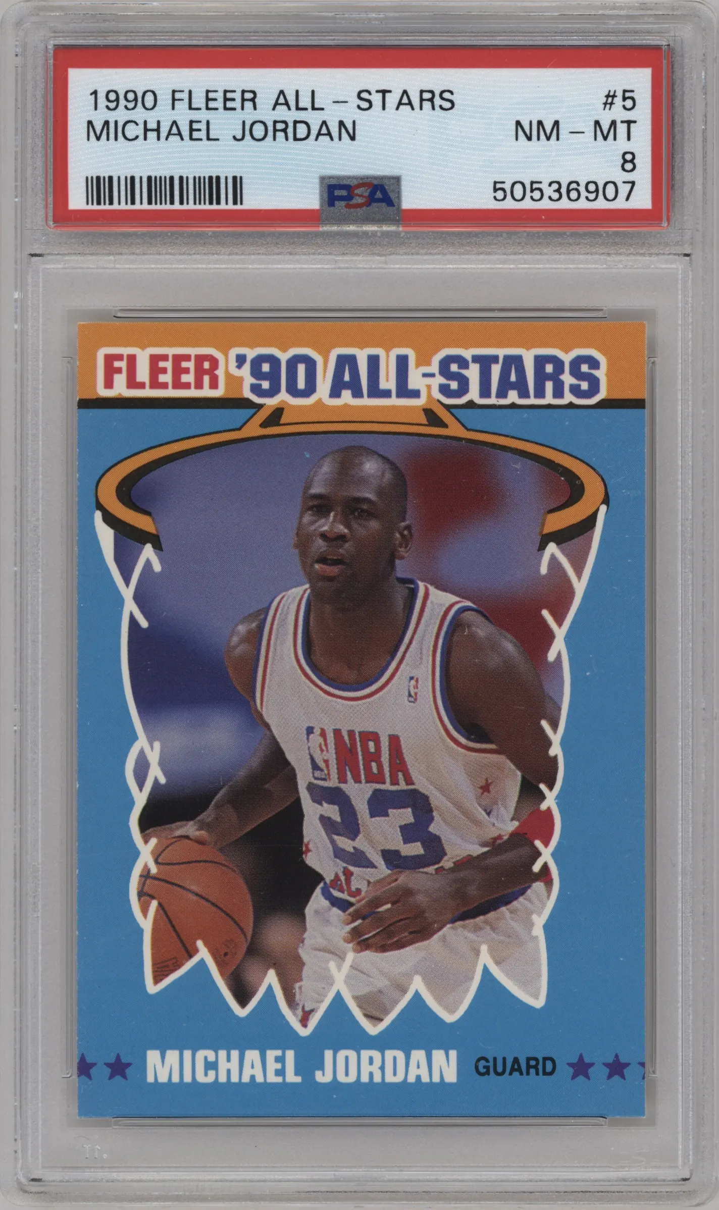 1990 Fleer All-Stars Michael Jordan #5 PSA 8