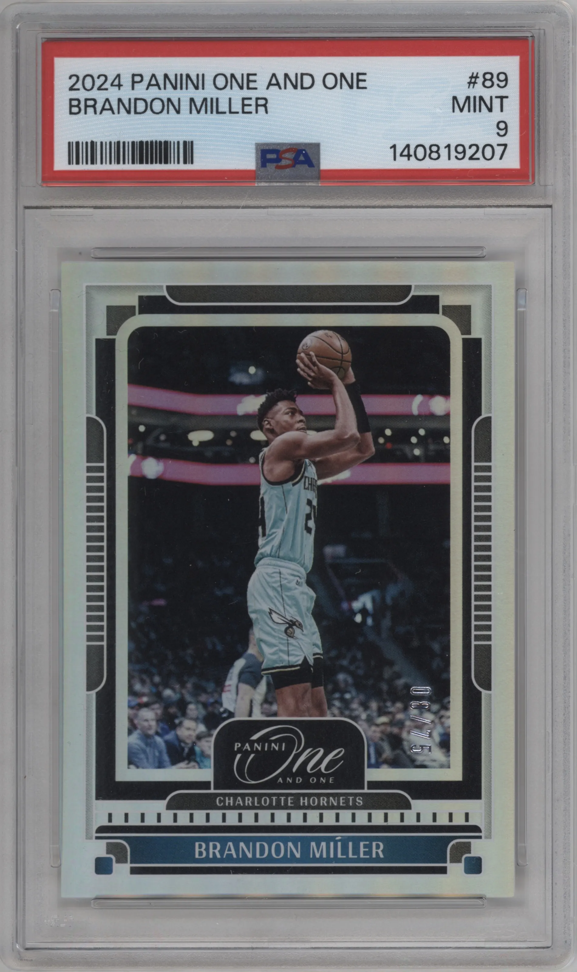 2024 Panini One and One Brandon Miller #89 PSA 9