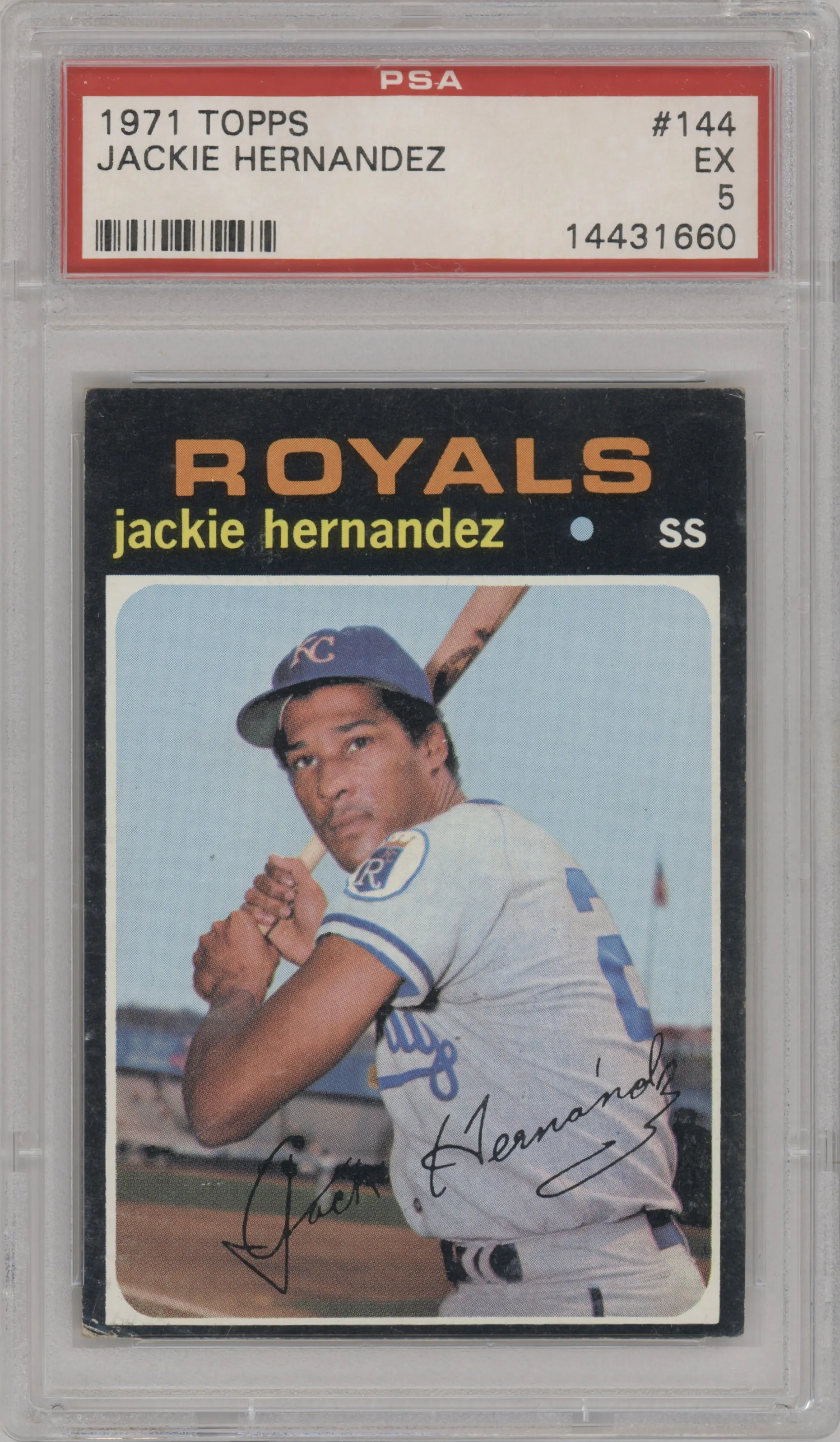 1971 Topps Jackie Hernandez PSA 5
