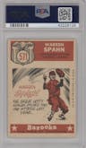 Warren Spahn from the 1959 Topps set graded by PSA and given an overall grade of 6.