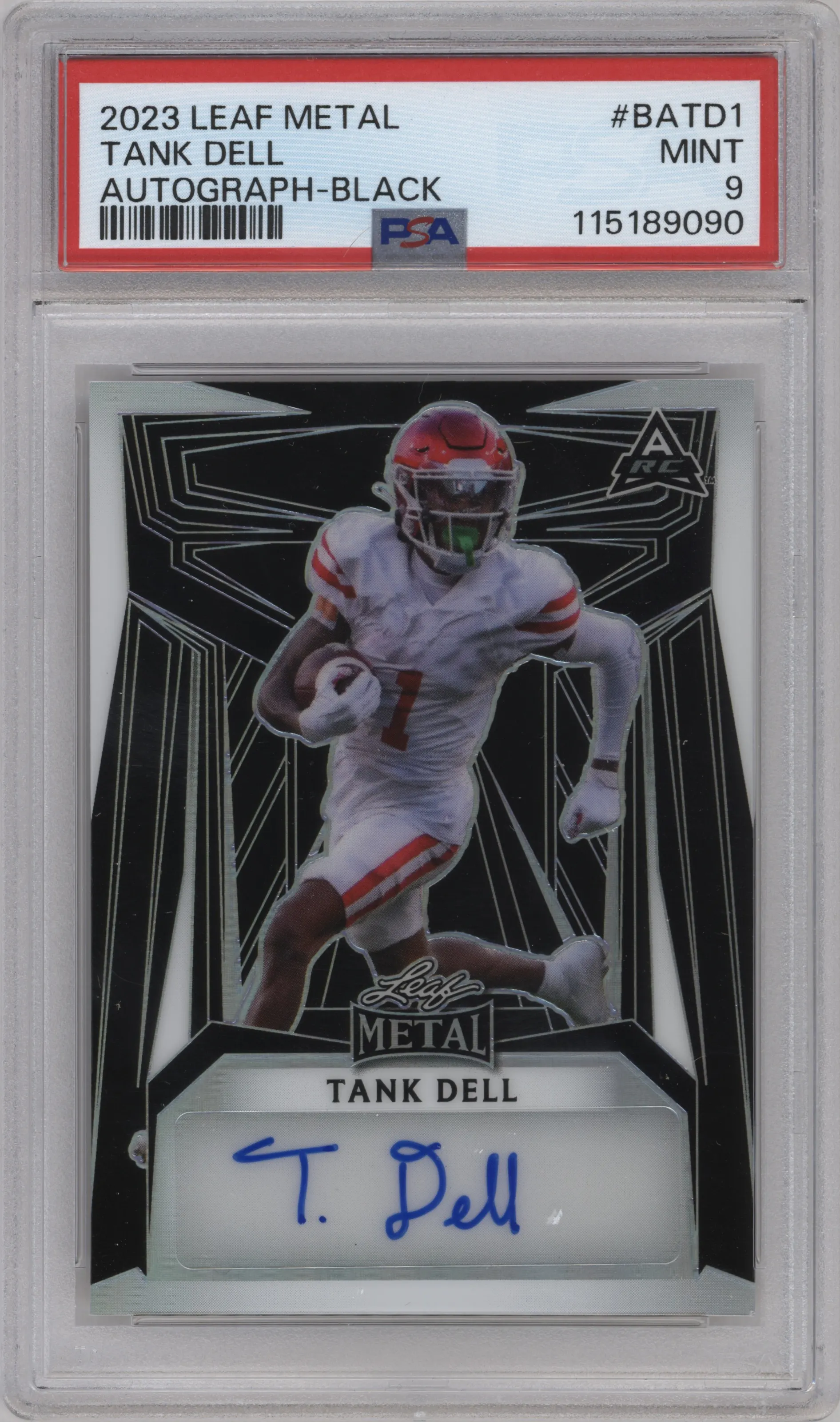 2023 Leaf Metal Auto Tank Dell Black Prismatic PSA 9
