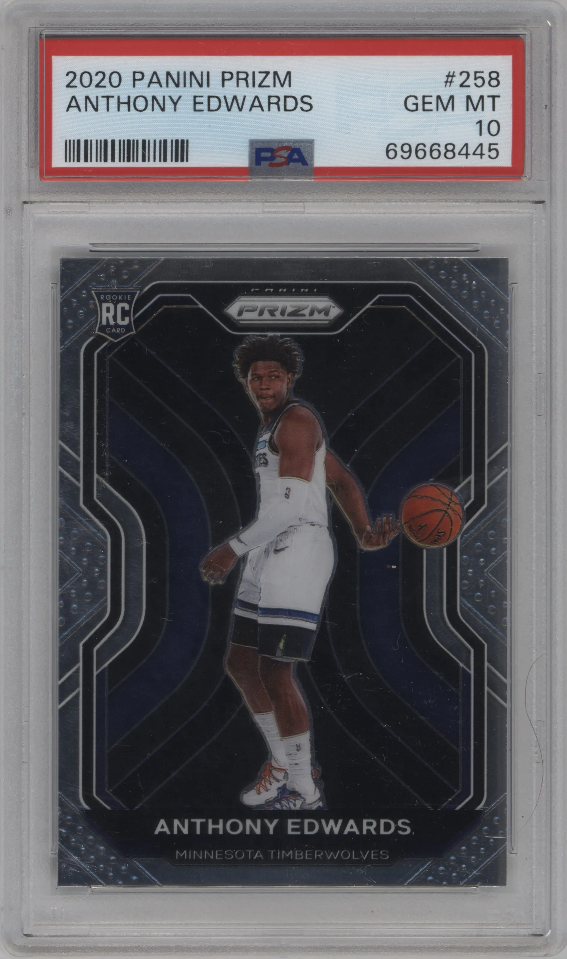 2020 Panini Prizm Anthony Edwards PSA 10