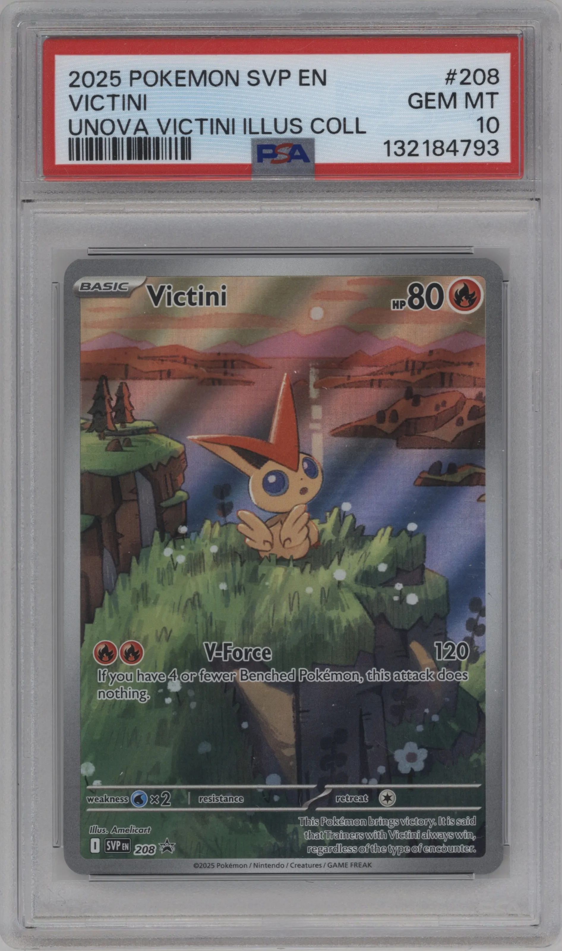 2025 Pokemon SV Victini Unova Victini Illustration Collection #208 PSA 10