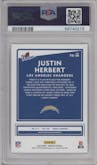 Justin Herbert from the 2020 Panini Donruss set graded by PSA and given an overall grade of 10.