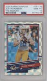 Justin Herbert from the 2020 Panini Donruss set graded by PSA and given an overall grade of 10.