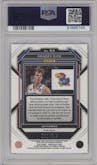 Gradey Dick from the 2023-24 Panini Prizm Draft Picks set featuring a Blue Wave parallel graded by PSA and given an overall grade of 10.