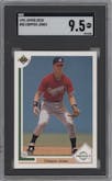 Chipper Jones from the 1991 Upper Deck set graded by SGC and given an overall grade of 9.5.