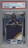 Ray Lewis from the 2009 Playoff Absolute Memorabilia set graded by PSA and given an overall grade of 9.