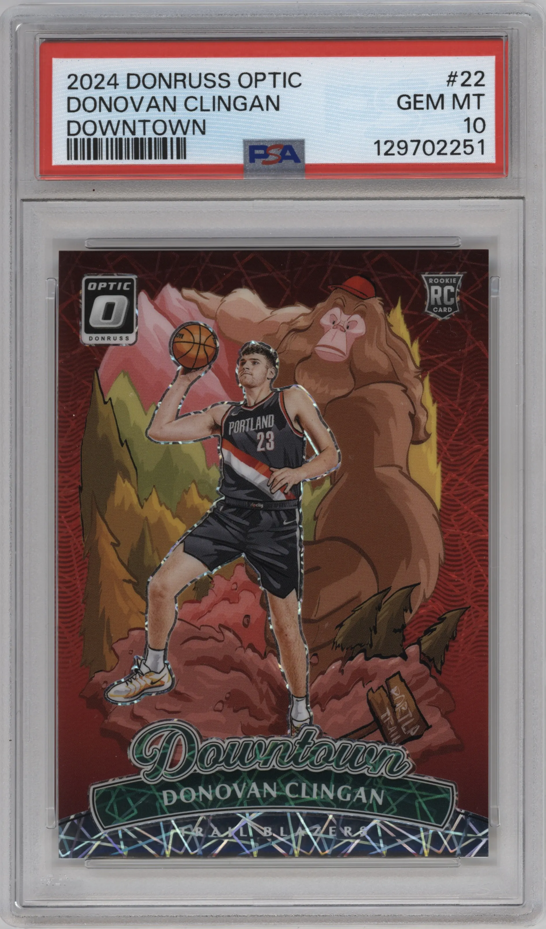 2024 Donruss Optic Downtown Donovan Clingan PSA 10
