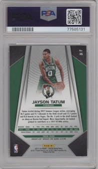 Jayson Tatum from the 2017-18 Panini Prizm  set graded by PSA and given an overall grade of 9.