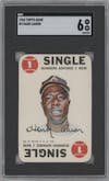 Hank Aaron from the 1968 Topps set graded by SGC and given an overall grade of 6.