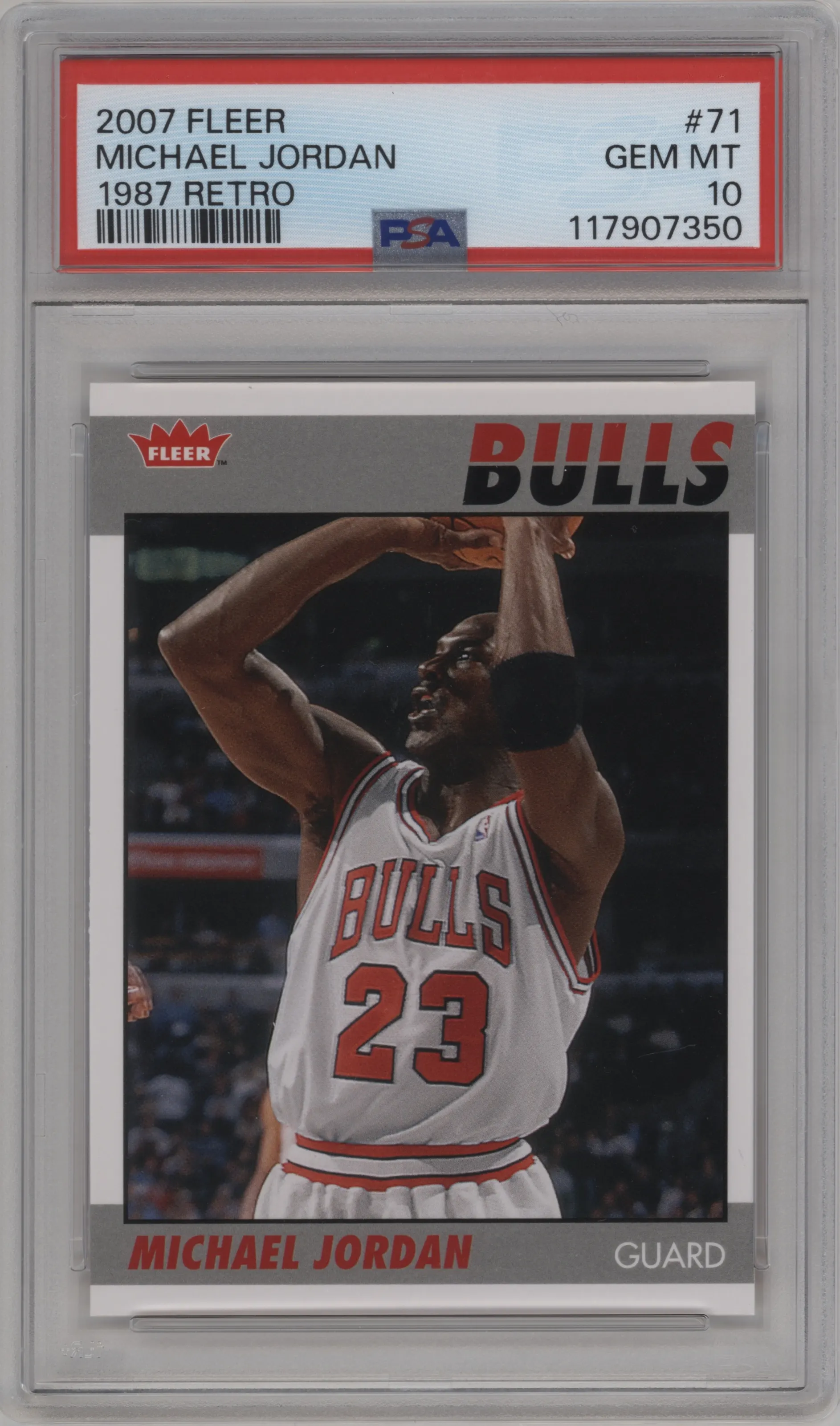 2007 Fleer 87-88 Retro Michael Jordan #87R-71 PSA 10