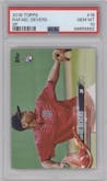 Rafael Devers from the 2018 Topps Series 1 set graded by PSA and given an overall grade of 10.
