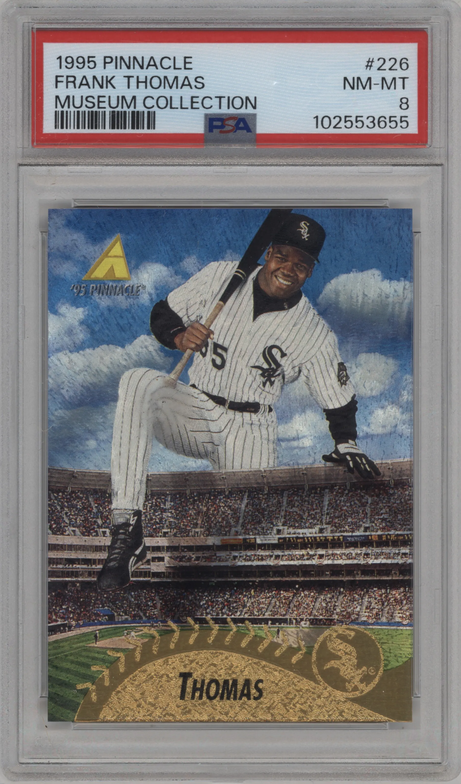 1995 Pinnacle Frank Thomas Museum Collection #226 PSA 8