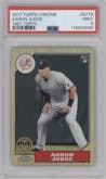 Aaron Judge from the 2017 Topps Chrome set graded by PSA and given an overall grade of 9.