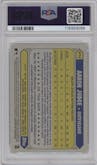 Aaron Judge from the 2017 Topps Chrome set graded by PSA and given an overall grade of 9.