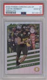 Justin Herbert from the 2020 Panini Chronicles Draft Picks  set graded by PSA and given an overall grade of 10.