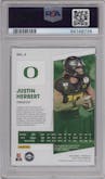 Justin Herbert from the 2020 Panini Chronicles Draft Picks  set graded by PSA and given an overall grade of 10.