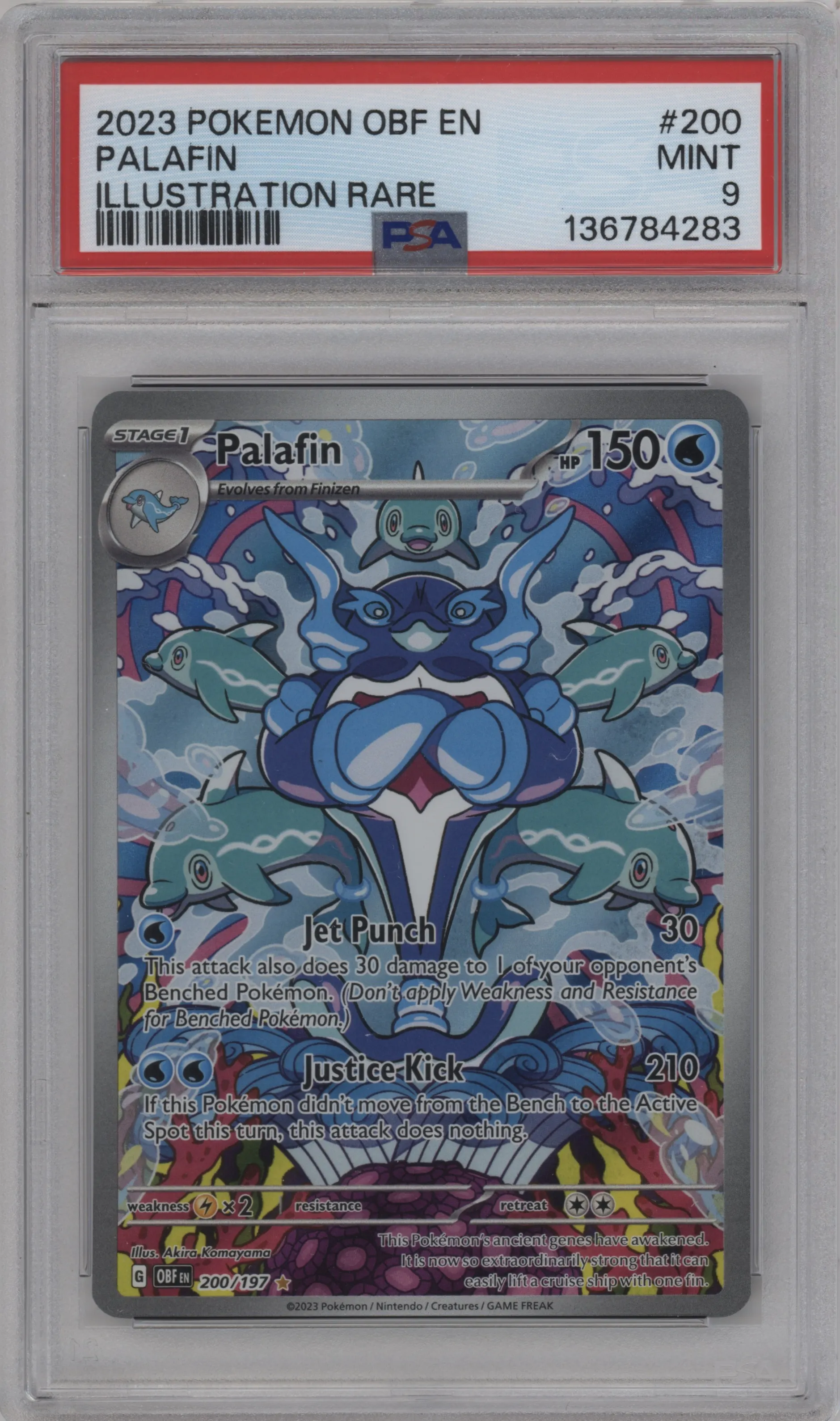 2023 Pokemon SV Obsidian Flame Palafin #200 PSA 9