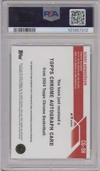 Scoot Henderson from the 2023-24 Topps Chrome set graded by PSA and given an overall grade of 10.