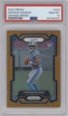 Hendon Hooker from the 2023 Panini Prizm set featuring a Orange Prizm parallel graded by PSA and given an overall grade of 10.