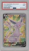Espeon V from the 2021 Pokemon SWSH JPN set graded by PSA and given an overall grade of 9.