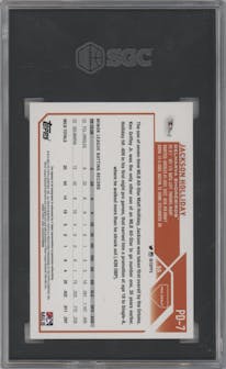 Jackson Holliday from the 2023 Topps Pro Debut set graded by SGC and given an overall grade of 10.