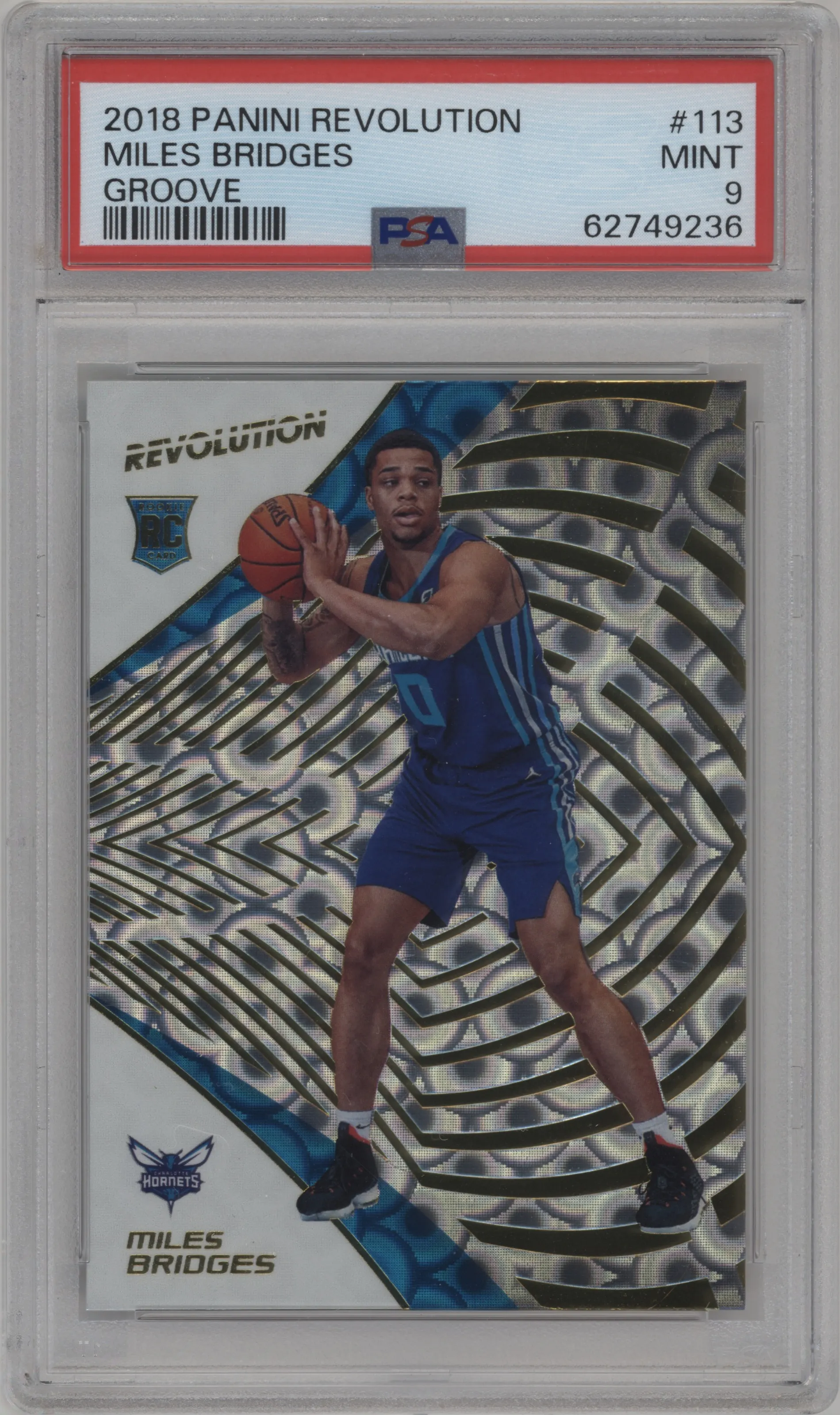 2018 Panini Revolution Miles Bridges Groove PSA 9
