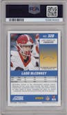 Ladd McConkey from the 2024 Panini Score set graded by PSA and given an overall grade of 10.