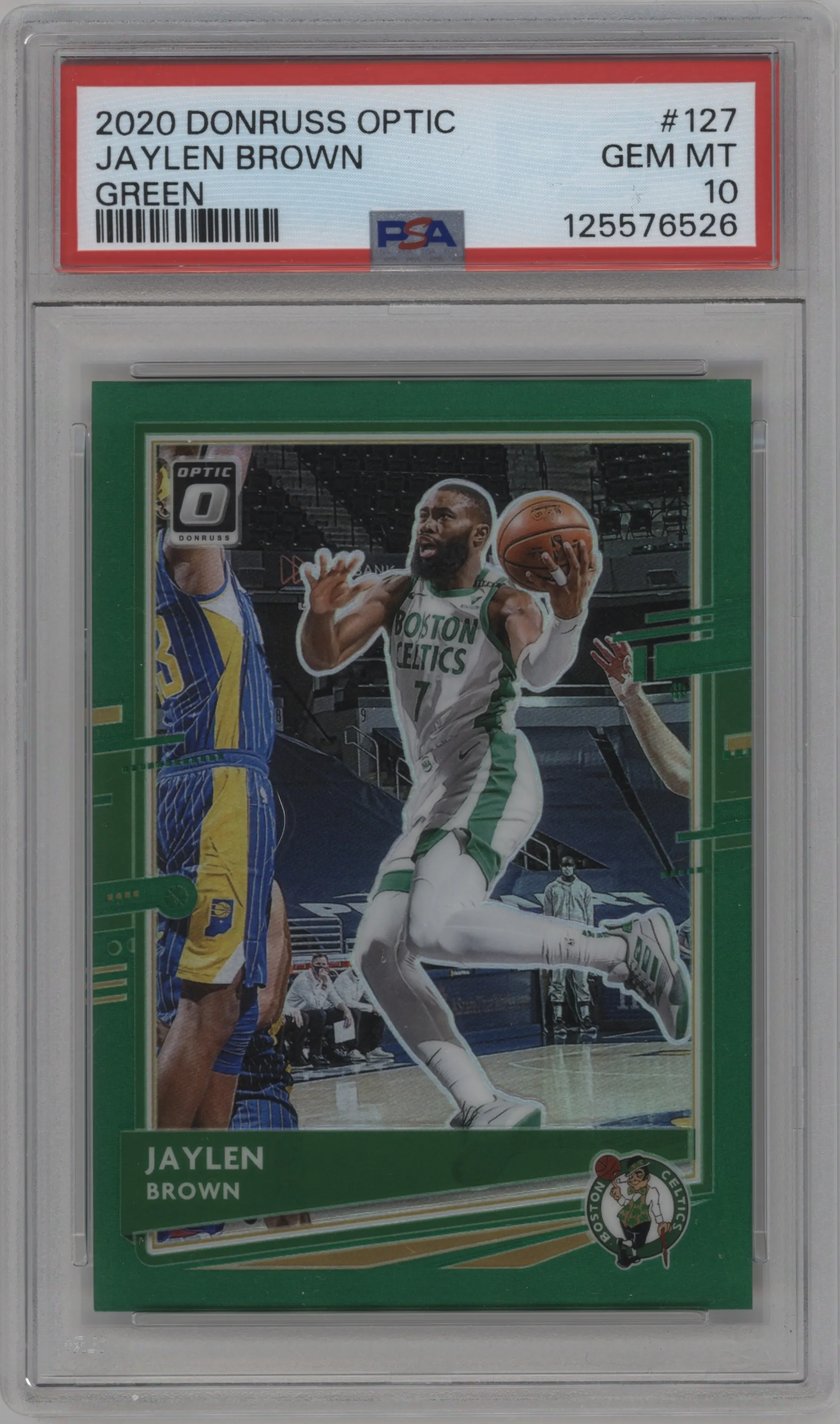 2020 Panini Donruss Optic Jaylen Brown Green #127 PSA 10