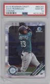Julio Rodriguez from the 2019 Bowman Draft set graded by PSA and given an overall grade of 10.