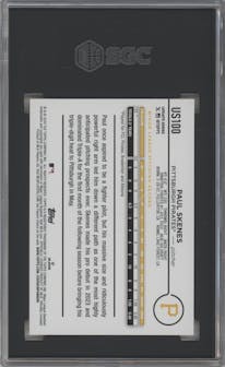 Paul Skenes from the 2024 Topps Update set featuring a Yellow  parallel graded by SGC and given an overall grade of 10.