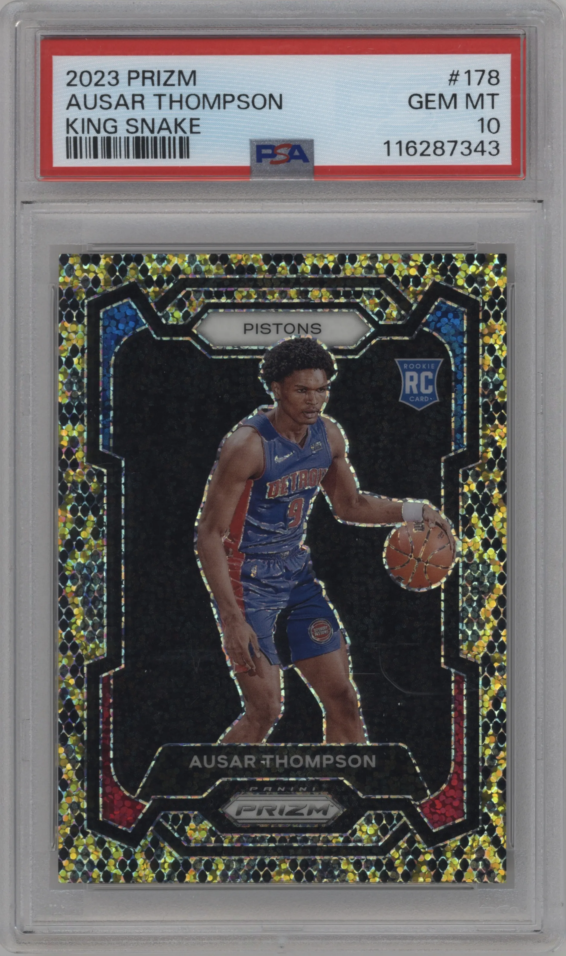 2023 Panini Prizm Ausar Thompson King Snake PSA 10