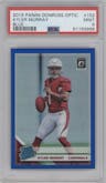 Kyler Murray from the 2019 Panini Donruss Optic set featuring a Blue parallel graded by PSA and given an overall grade of 9.