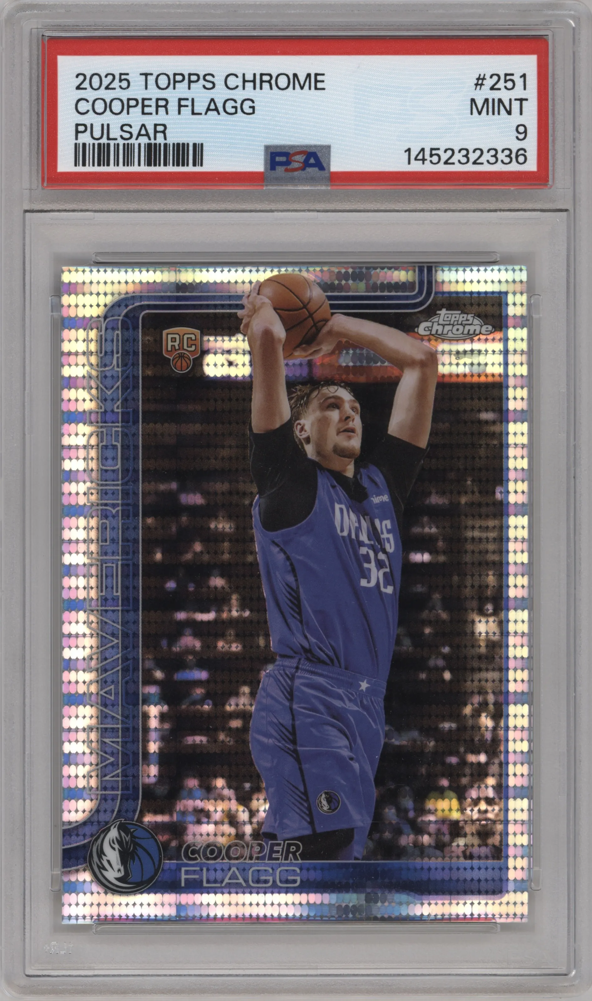 2025 Topps Chrome Cooper Flagg Pulsar Refractor #251 PSA 9