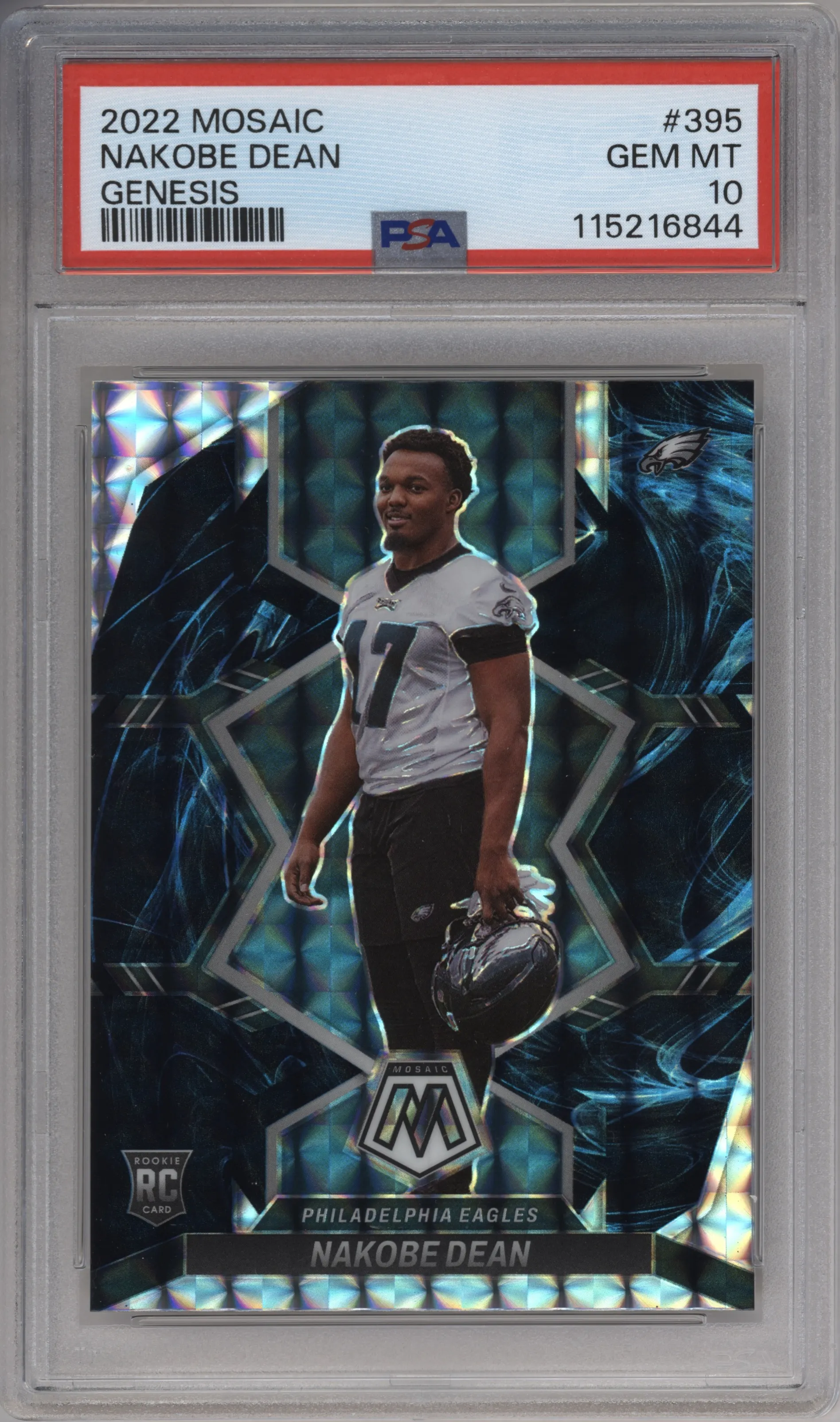2022 Panini Mosaic Nakobe Dean Genesis PSA 10