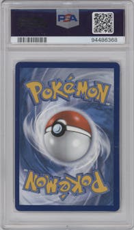 Gengar VMAX from the 2021 Pokemon SWSH set graded by PSA and given an overall grade of 9.