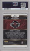 Tari Eason from the 2022-23 Panini Select set featuring a Black parallel graded by PSA and given an overall grade of 8.