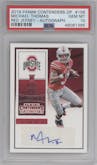 Michael Thomas from the 2016 Panini Contenders Draft Picks set graded by PSA and given an overall grade of 10.
