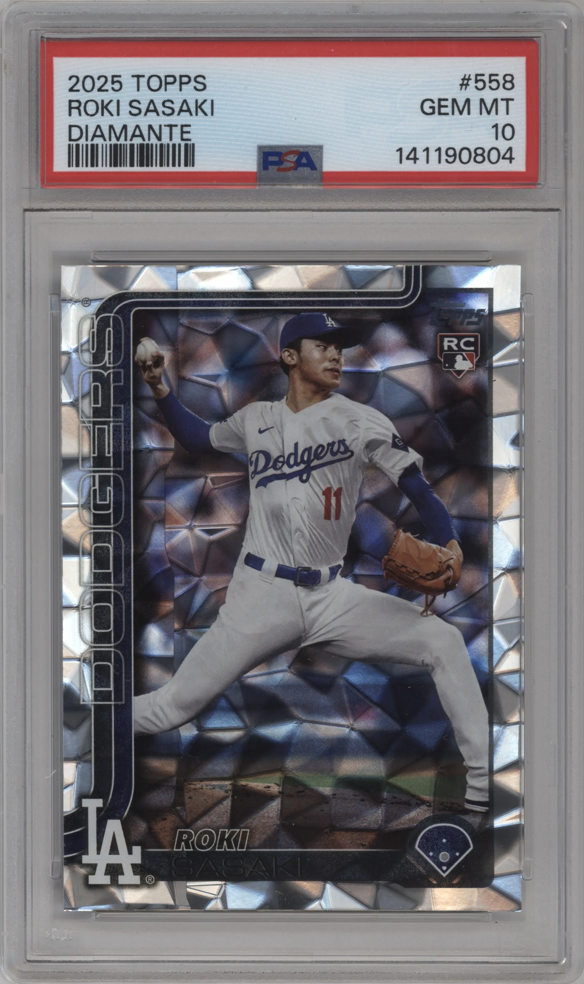 2025 Topps Roki Sasaki Diamante Foil PSA 10