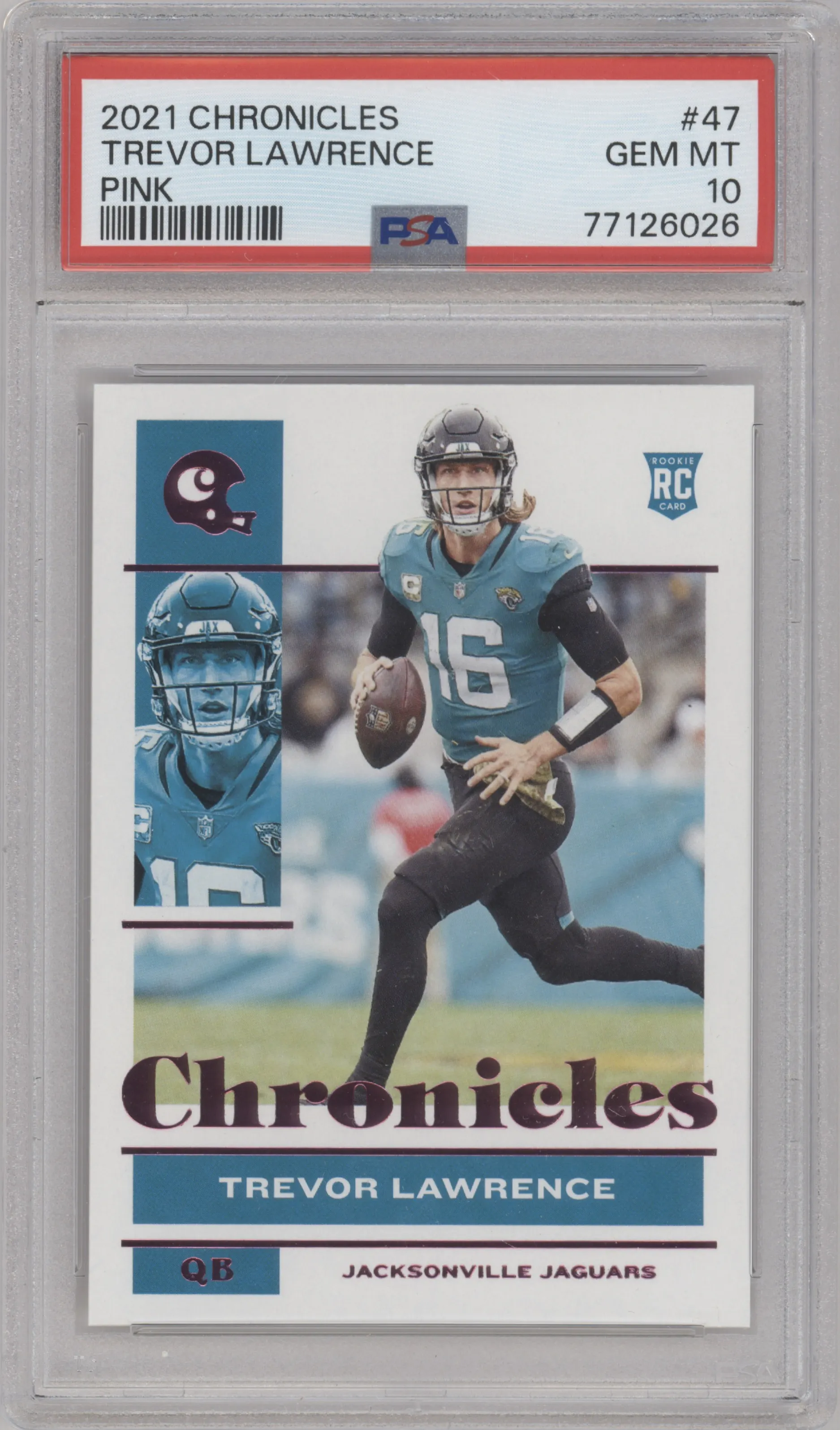 2021 Panini Chronicles Trevor Lawrence Pink #47 PSA 10