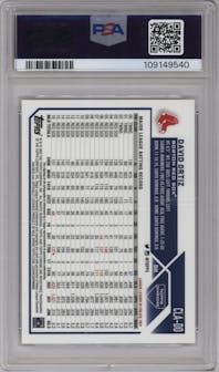 David Ortiz from the 2023 Topps Chrome set graded by PSA and given an overall grade of 10.