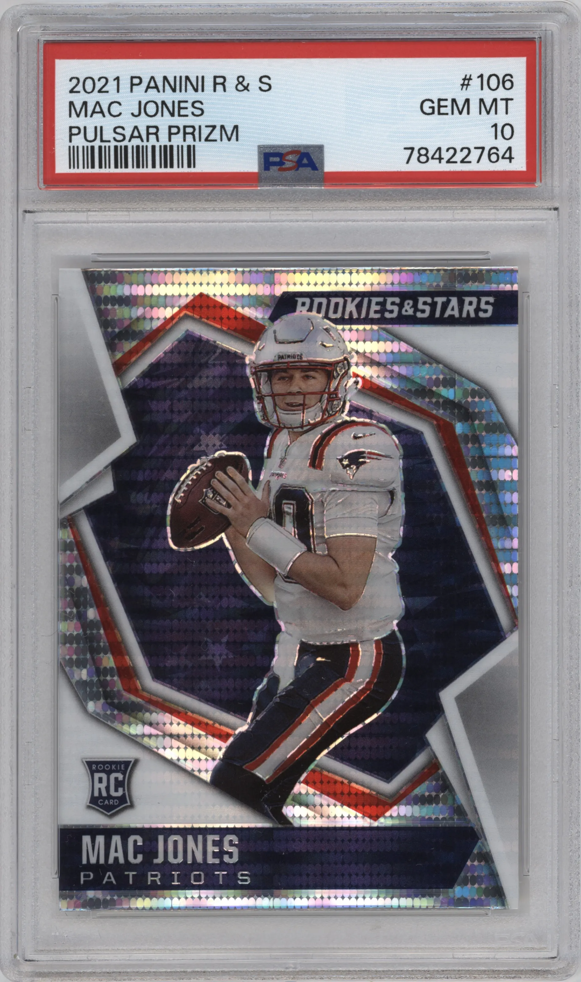 2021 Panini Rookies & Stars Mac Jones Pulsar #106 PSA 10