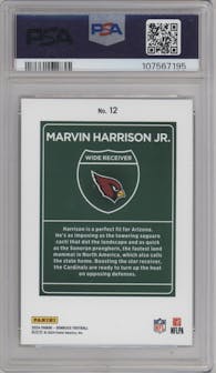 Marvin Harrison Jr. from the 2024 Donruss set graded by PSA and given an overall grade of 9.