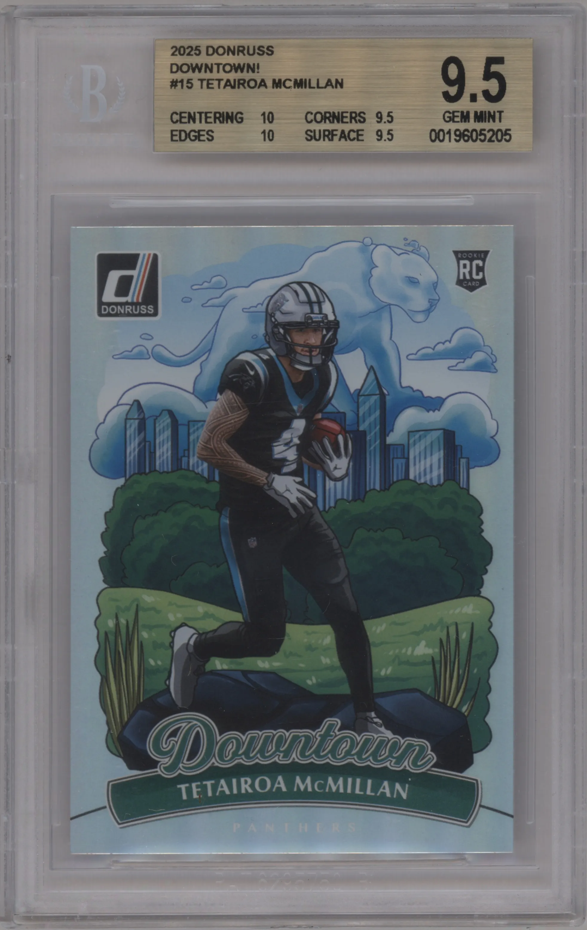2025 Panini Donruss Downtown Tetairoa McMillan BGS 9.5